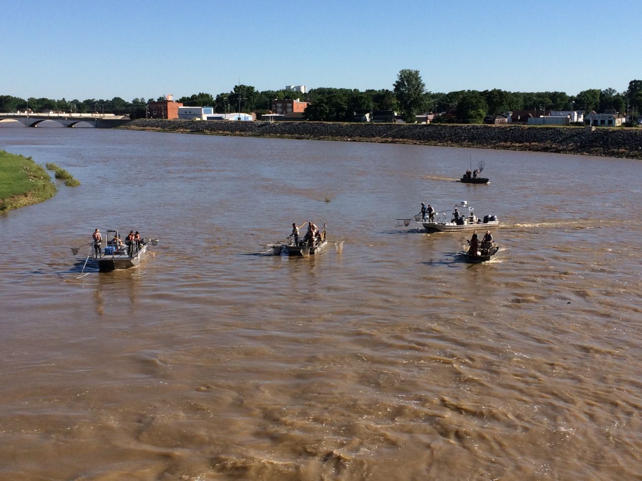 Boats on the Sandusky River