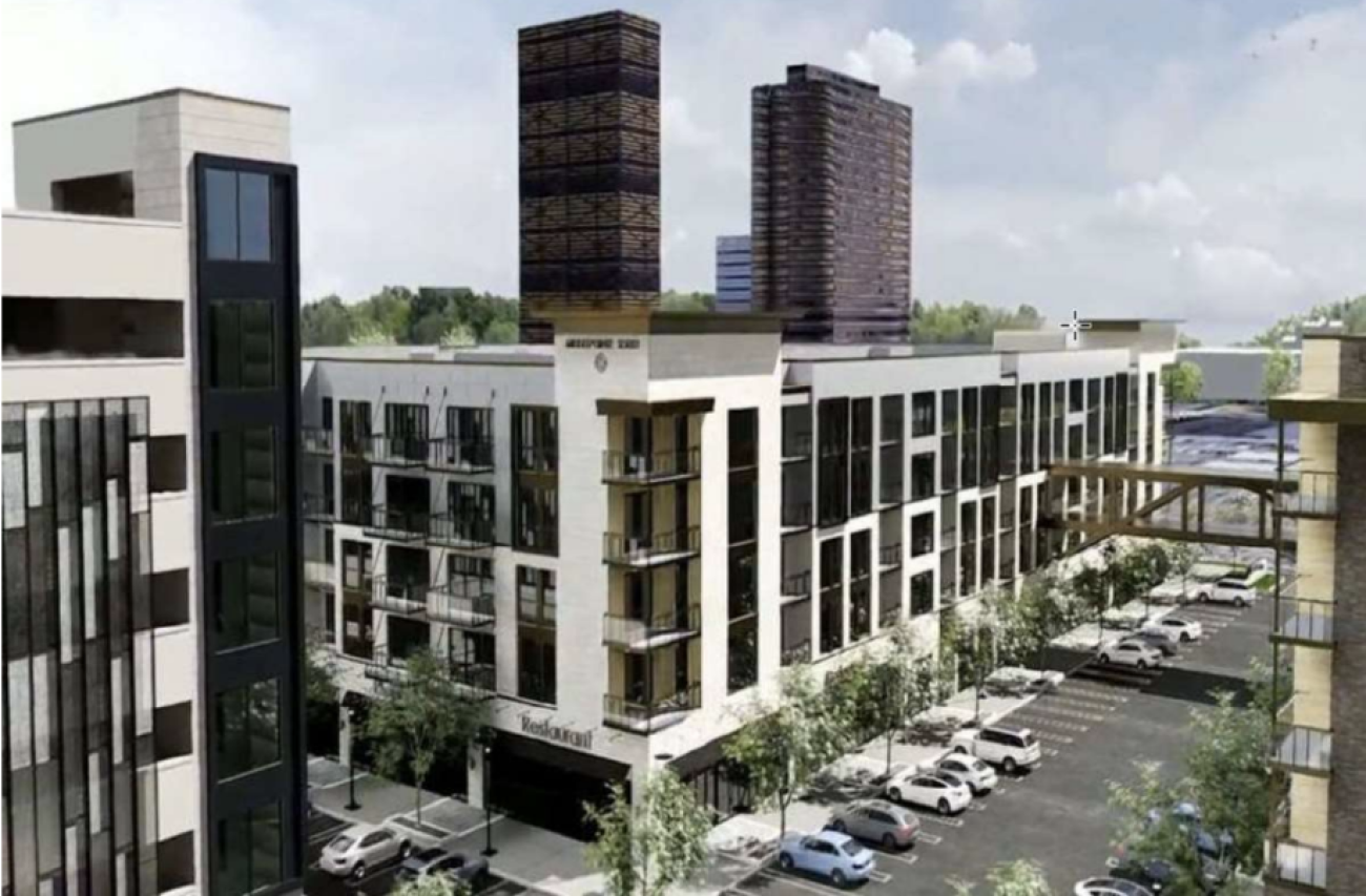 A rendering for the apartments in Southfield, Michigan.
