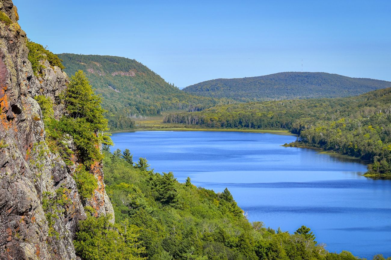 A view of the Porcupine Mountain in Michigan.