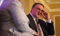 House Speaker Matt Hall, R-Richland Township, at an event in Lansing, Michigan.