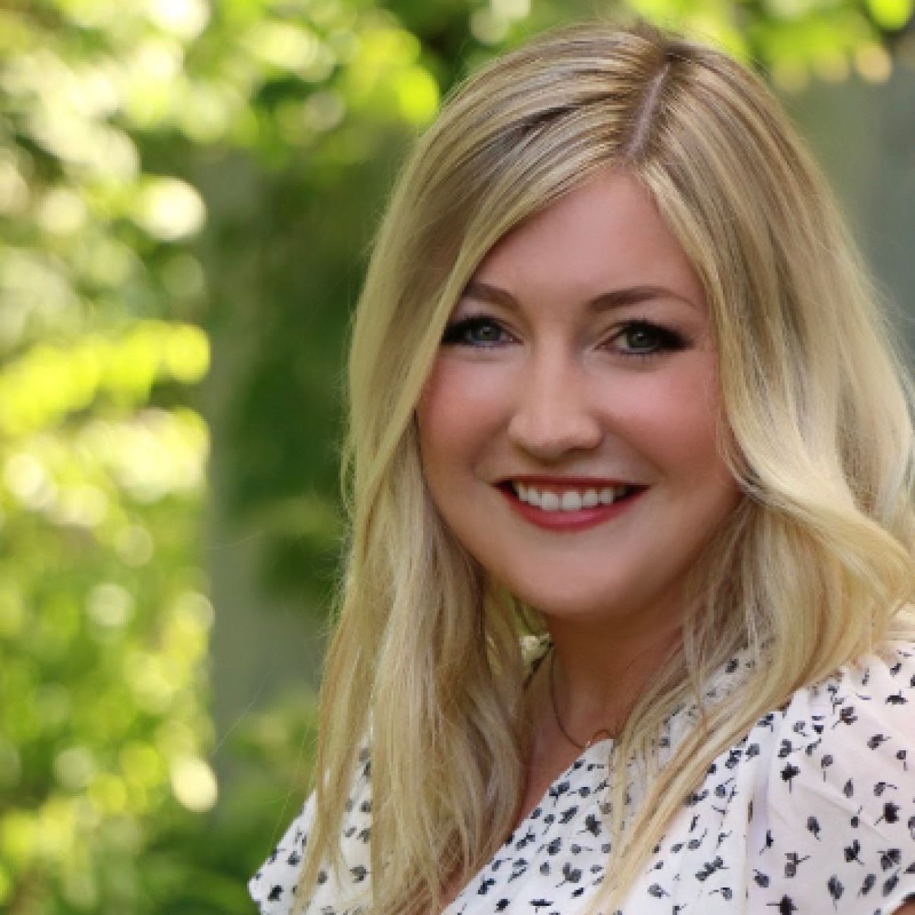 Blonde woman headshot