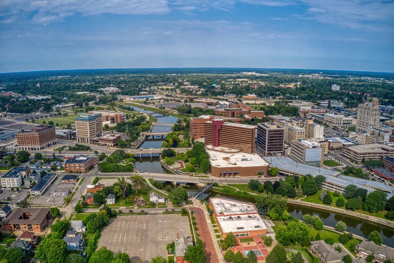 aerial view of flint