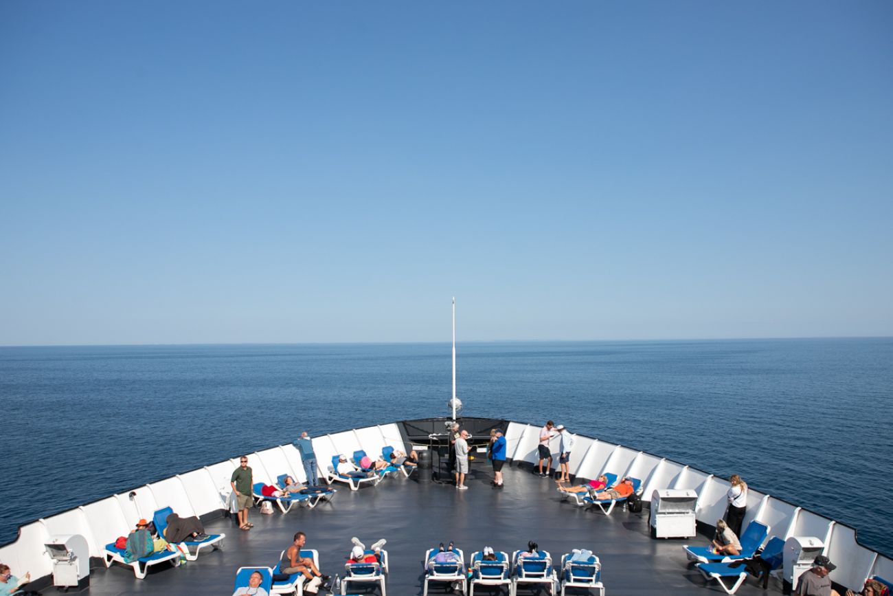 The deck of the SS Badger