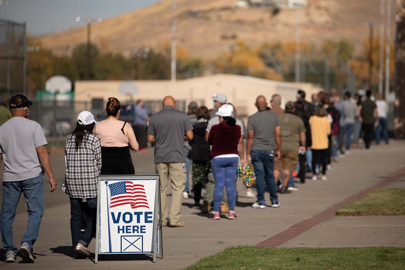 Voters in the State of Nevada go to the polls on Election Day 2020.