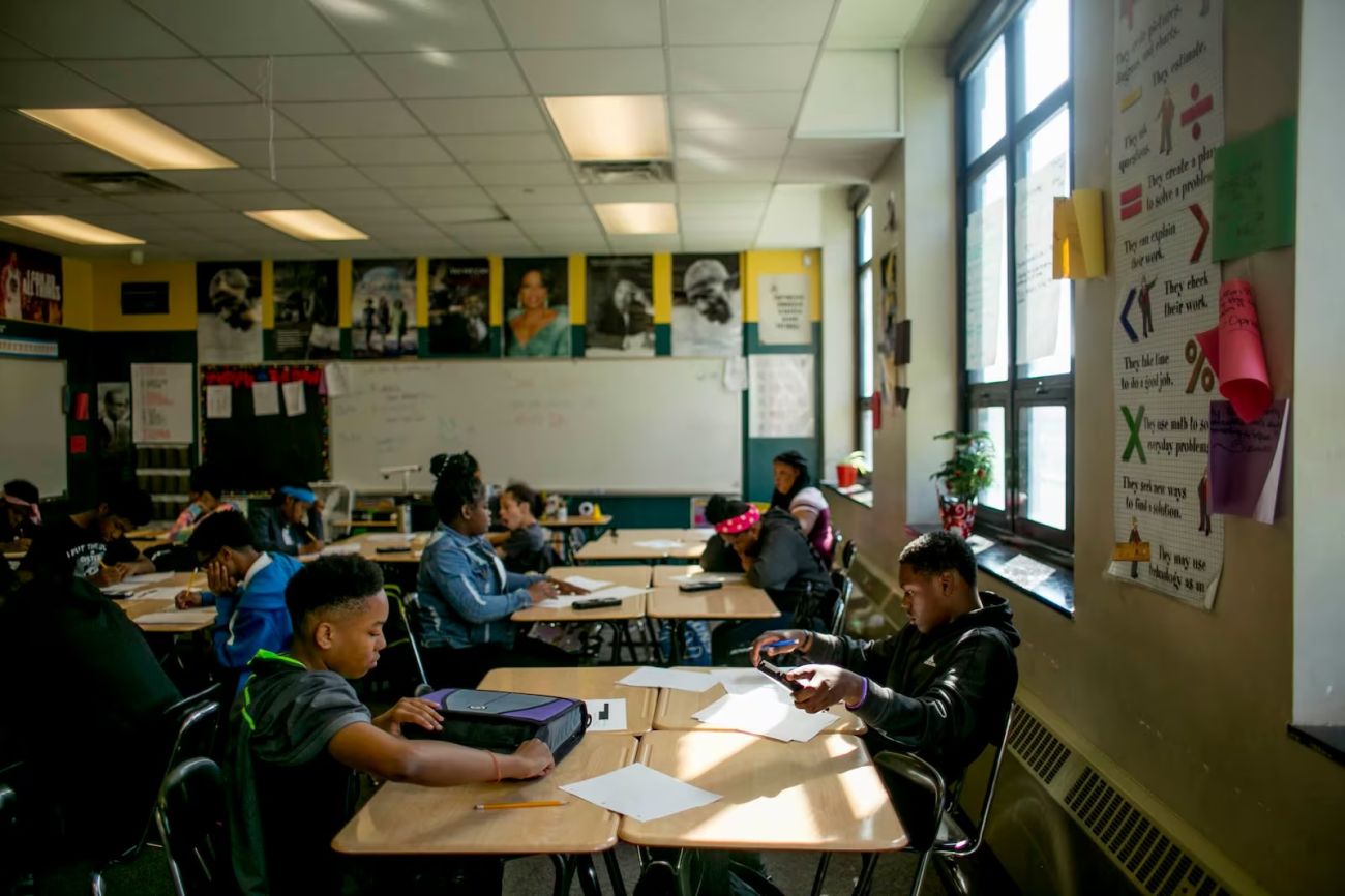 Students in a classroom 