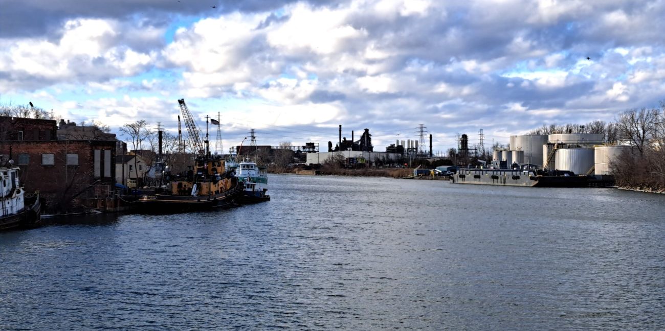 Ships on a lake. 