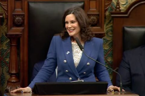 Gov. Gretchen Whitmer during her 2024 State of the State speech