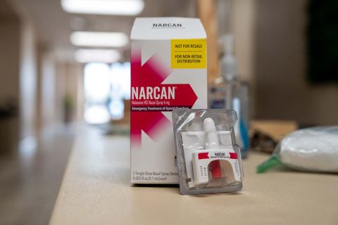 Narcan on a table