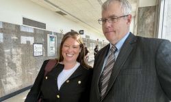 Attorney Stefanie Lambert, left, and Attorney Daniel Hartman, right.